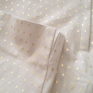 Lane Bryant Gold Dot Stretch Crop Pant